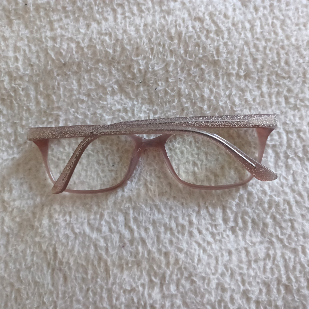 Badgley Mischka Eyeglasses, 52-16-135, Plastic, Sand Sparkles Preppy Sparkly BADGLEY MISCHKA Lauralie Toffee (TFE) 52-16-135 Full Rim  main image 3
