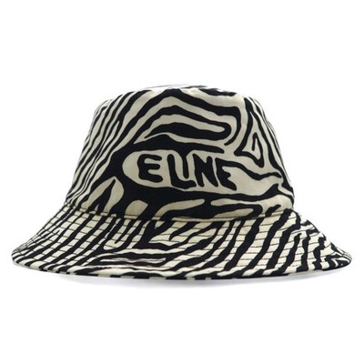 CELINE Zebra Print Bucket Hat M White Black Patterned Animal Hedi Slimane 22AW 2