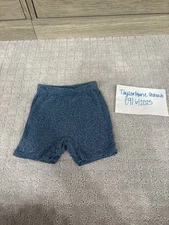 Posh peanut French terry indigo Denim Biker Shorts size 18-24 months, VGUC