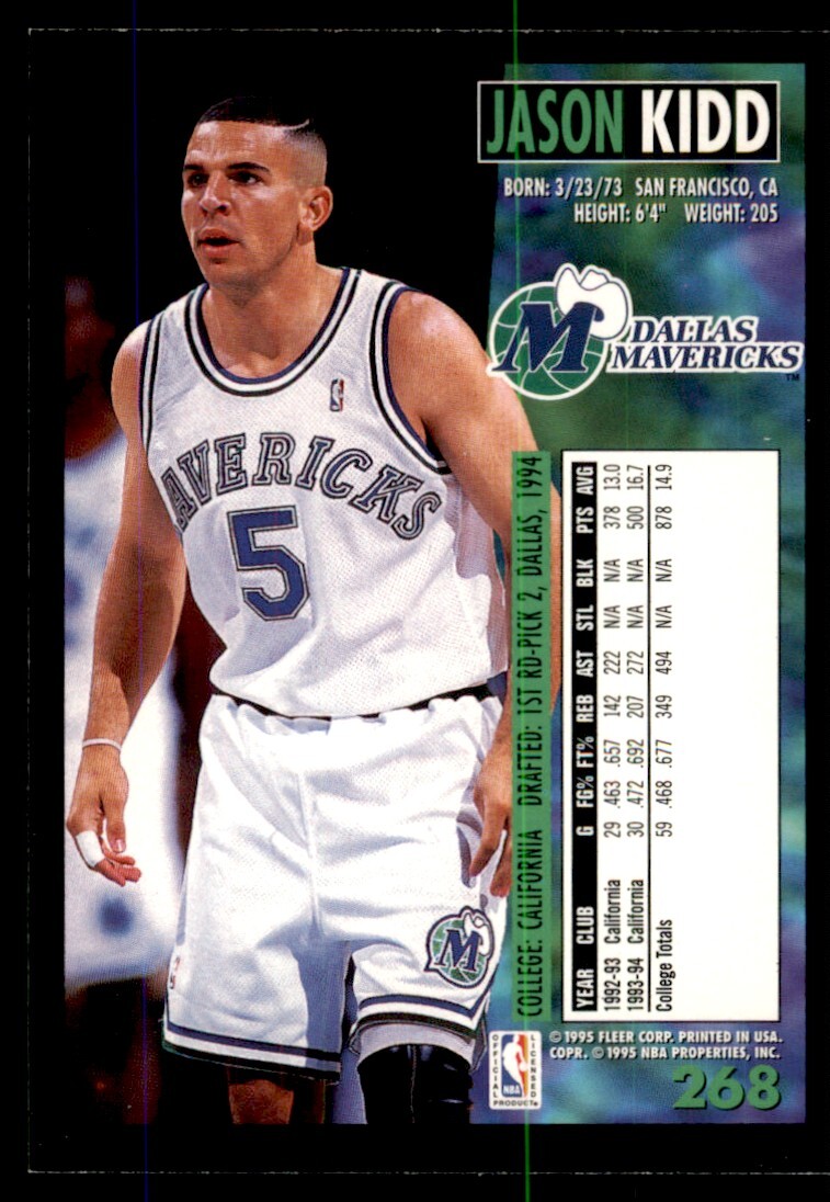 SALVINO JASON KIDD NBA 1994-95 Fleer Jason Kidd Rookie