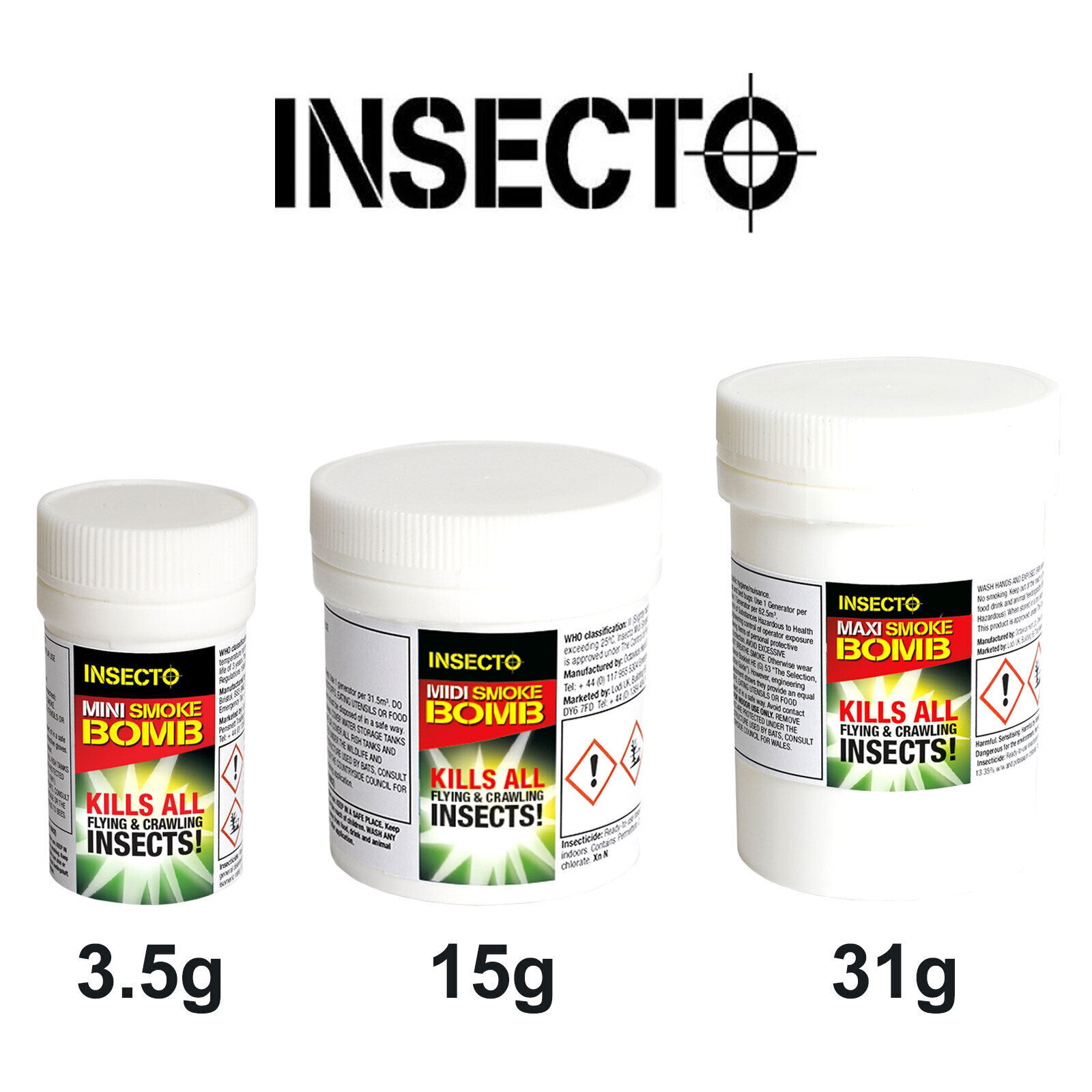 Insecto Bomb Insect Killer Indoor Room Smoke Fumigator Mini / Midi