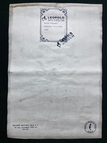 Dessin sur papier Gerda Wegener (fait main) signé et estampillé vintage - Photo 2 sur 2