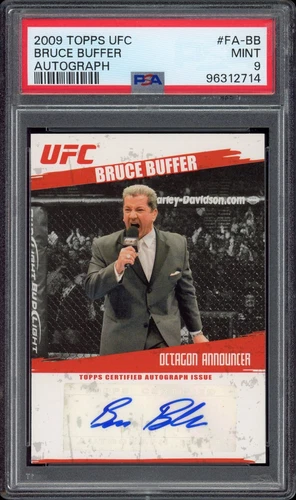 Bruce Buffer (RC) #FA-BB Rookie Auto - 2009 Topps UFC Round 2 - PSA 9 Mint