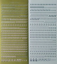 6mm LOWERCASE ALPHABET Elegant PEEL OFF STICKERS Type 2 Alphabets 