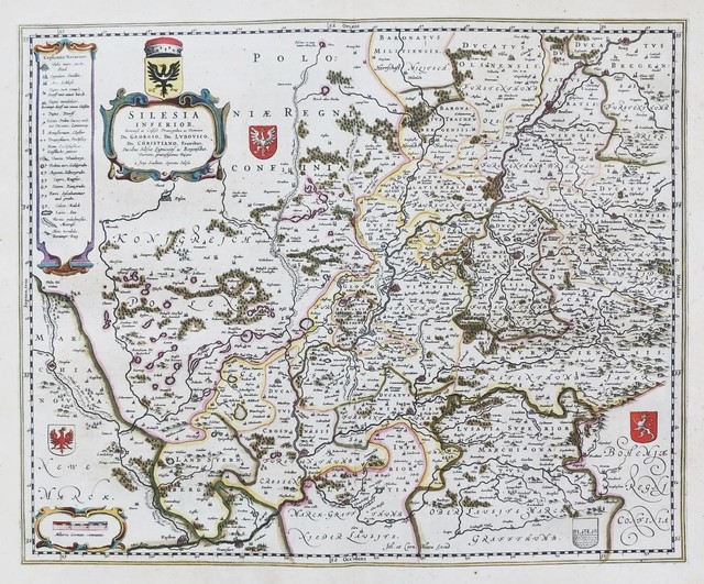 Silesia Schlesien Niederschlesien Polska Polen Poland Karte map Blaeu 1640 Silesia Schlesien Niederschlesien Polska Polen Poland Karte map Blaeu 1640
