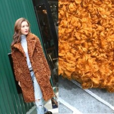 Künstlich Sherpa Shearling Schleife Wolle Stoff Lockig Pelz Plüsch Kostüm