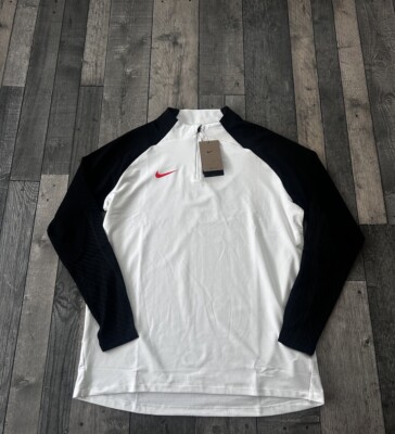 nike strike white half zip