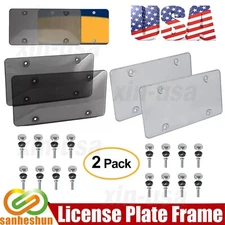 2x Unbreakable License Plate Bubble Covers Universal Fitment Protector License