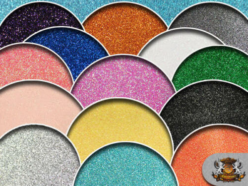 Chunky Glitter Stardust Crafting Sparkle Faux Leather Shiny 3D Fabric 54" W  - Picture 1 of 35