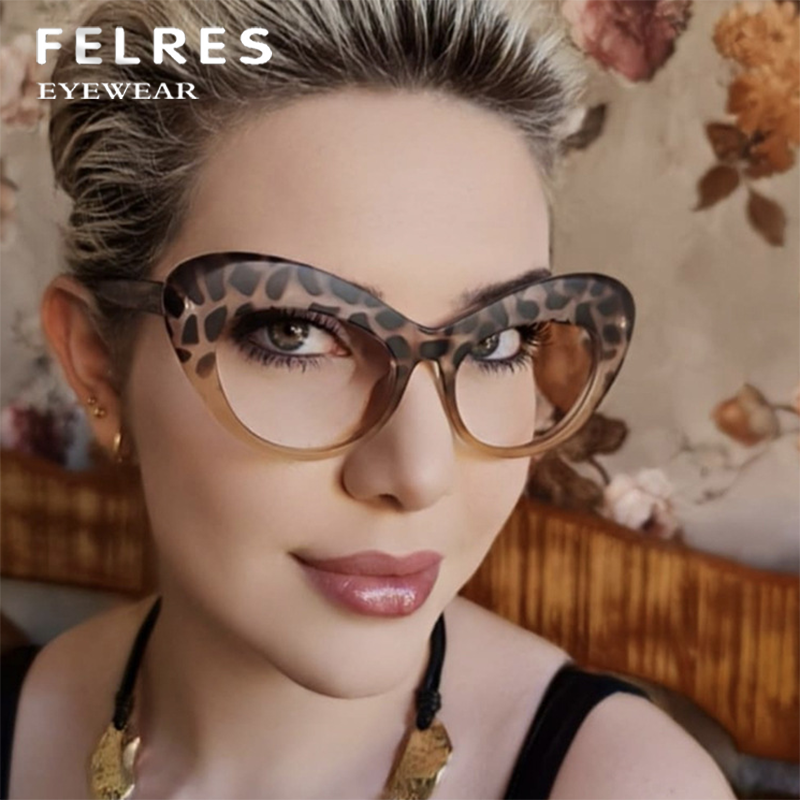 Cat Eye Blue Light Blocking Glasses For Women - Big Frames, Clear Anti-Blue Light Lenses, Stylish & Comfy