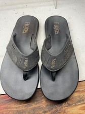 NEW  Flojos Men's Black Memory Foam Sandal Flip Flops size 8