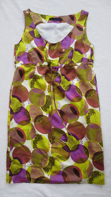 Designer Kleid 100% Seide Silk von SET Gr S 38 grün lila creme bunt Set
