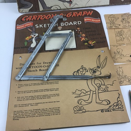 Vintage Looney Tunes Cartoon-O-Graph Merrie Melodies Sketch Board Set - Picture 2 of 15