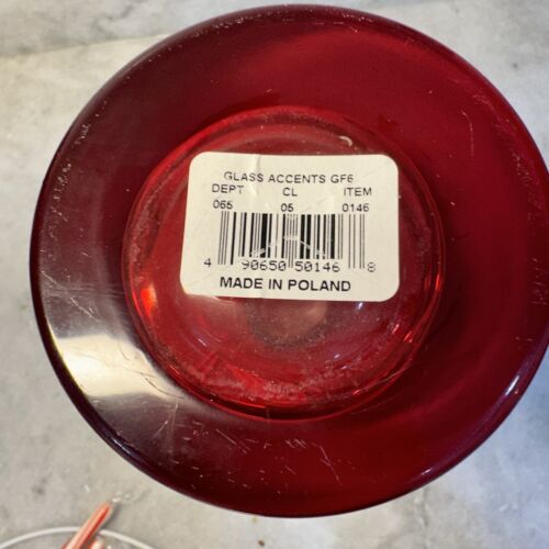 LSA International Handcrafted Mouthblown Red Heavy Glass Vase 9.5" Poland - Picture 4 of 6
