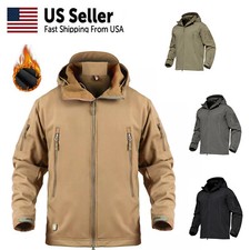 Tactical Jacket Mens Waterproof Military Coat Soft Shell Work Windbreaker Jacket