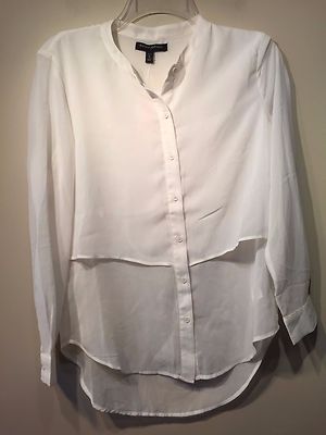 NWT Banana Republic ''FACTORY'' Two Layer Blouse, Cocoon SIZE SP S P  #187662 v63