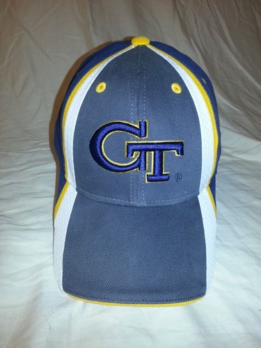 Georgia Tech Yellow Jackets Blue Gray Gold Heisman by Reebok OSFA Hat Cap - 第 1/4 張圖片