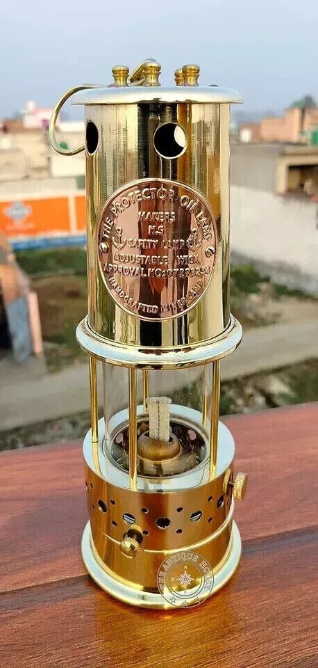 Large Vintage Solid Brass Working Nautical Miner … - image 3