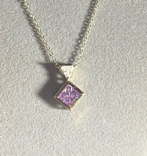 14k yellow gold Tanzanite Stone pendant Trillion Cut 2.60G 17.3mm 2.6mm Bail - 第 4/10 張圖片
