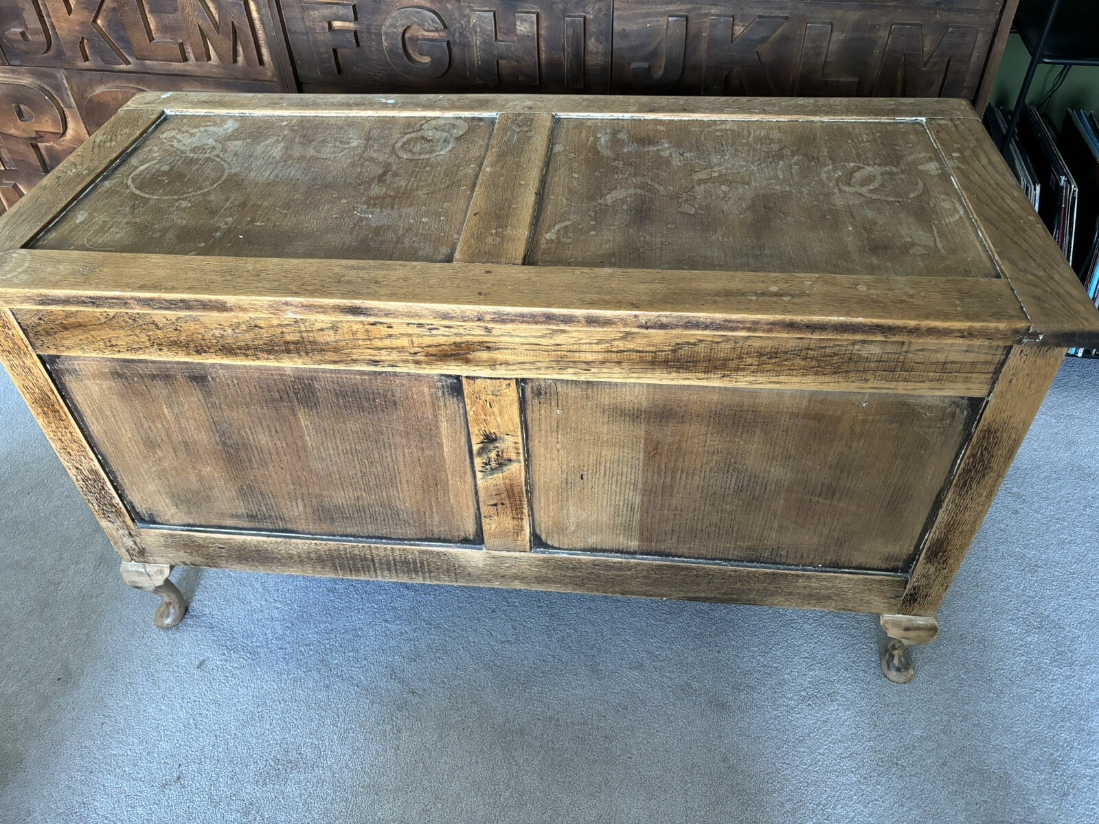 Vintage Wooden Blanket Box eBay