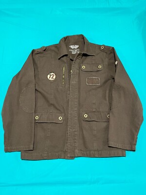 Urban Irish Street Trends Apparel Brown Denim Jacket Adult Medium