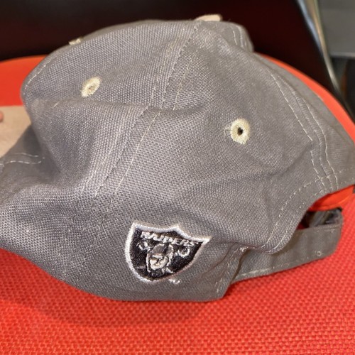 Vintage 90’s Los Angeles Raiders Eastport Low Strapback Hat Cap Authentic NEW - Picture 5 of 8