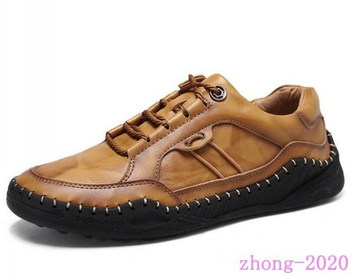Herren Outdoor Sport Walking Schnürschuhe Leder Rutschfest Schuhe Freizeit Wandern Sneaker - Bild 11 von 11