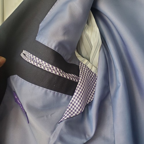 The Saville Row & Company Men''s Dark Blue Formal Blazer Single Breasted 38R - Picture 9 of 14