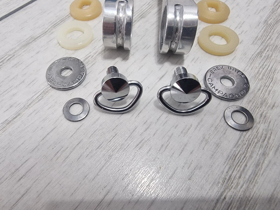 Juego de palancas de cambio Campagnolo de colección piezas de bicicleta de carretera con soldadura RARO NUEVO EN CAJA Foto 3 de 4