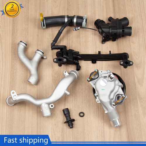 Fits Jaguar Land Rover 5.0L V8 Coolant Water Pump & Thermostat Hose Pipe & Plug - Picture 3 of 10