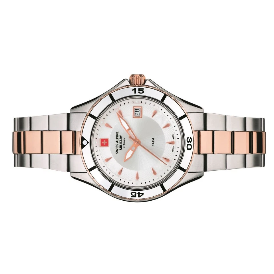 Swiss Alpine Military Damen Uhr Analog Quarz 7740.1152SAM Edelstahl - Bild 2 von 2