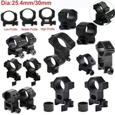 1" 30mm Low/Middle/High Profile Scope Rings for Picatinny Dovetail Mount
