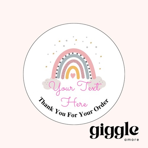 Large Personalised Thank you for your order small business/labels/stickers 6.3cm