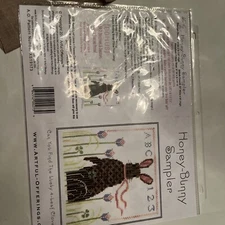 Honey Bunny Sampler. Pattern And Linen Included 