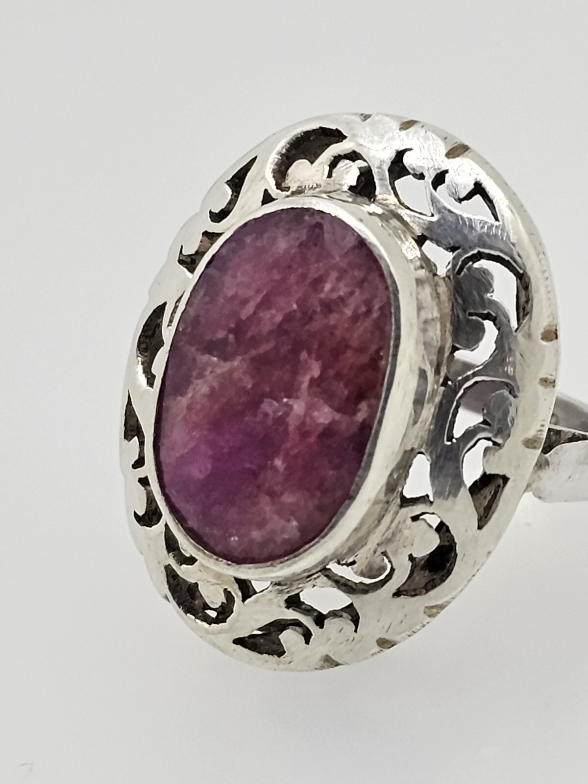 Sterling Silver Natural Ruby Ring - image 7