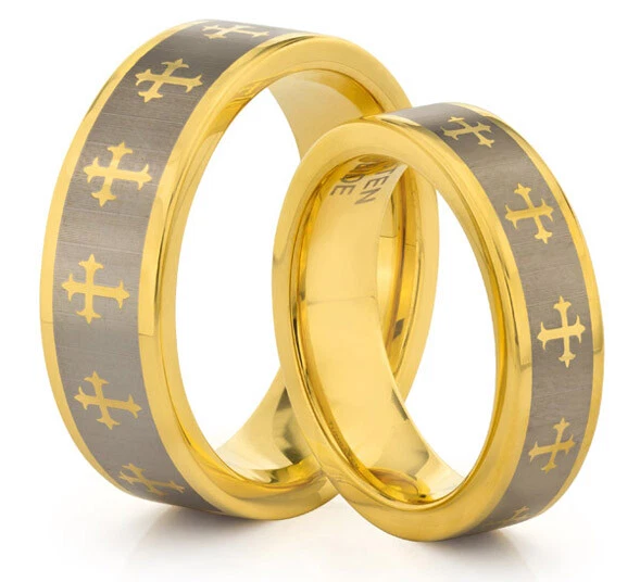 Cross wedding 2024 ring sets