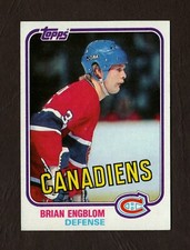 1981-82 Topps Hockey Card #10 Brian Engblom – Montreal Canadiens 