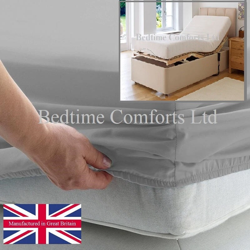ELECTRIC ADJUSTABLE BED FITTED SHEET SMALL SINGLE LONG 2u0026#039;6u0026#034; x  6u0026#039;6 (30u0026#034; X 78u0026#034;) | eBay