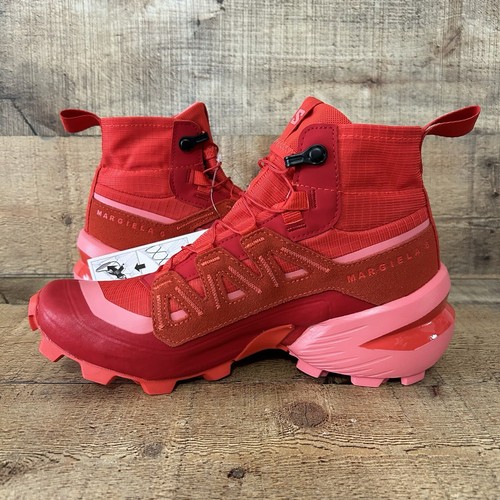 Salomon Cross Low MM6 Women's Size 6.5 Maison Margiela Fiery Red Tea Rose NEW - Picture 5 of 13