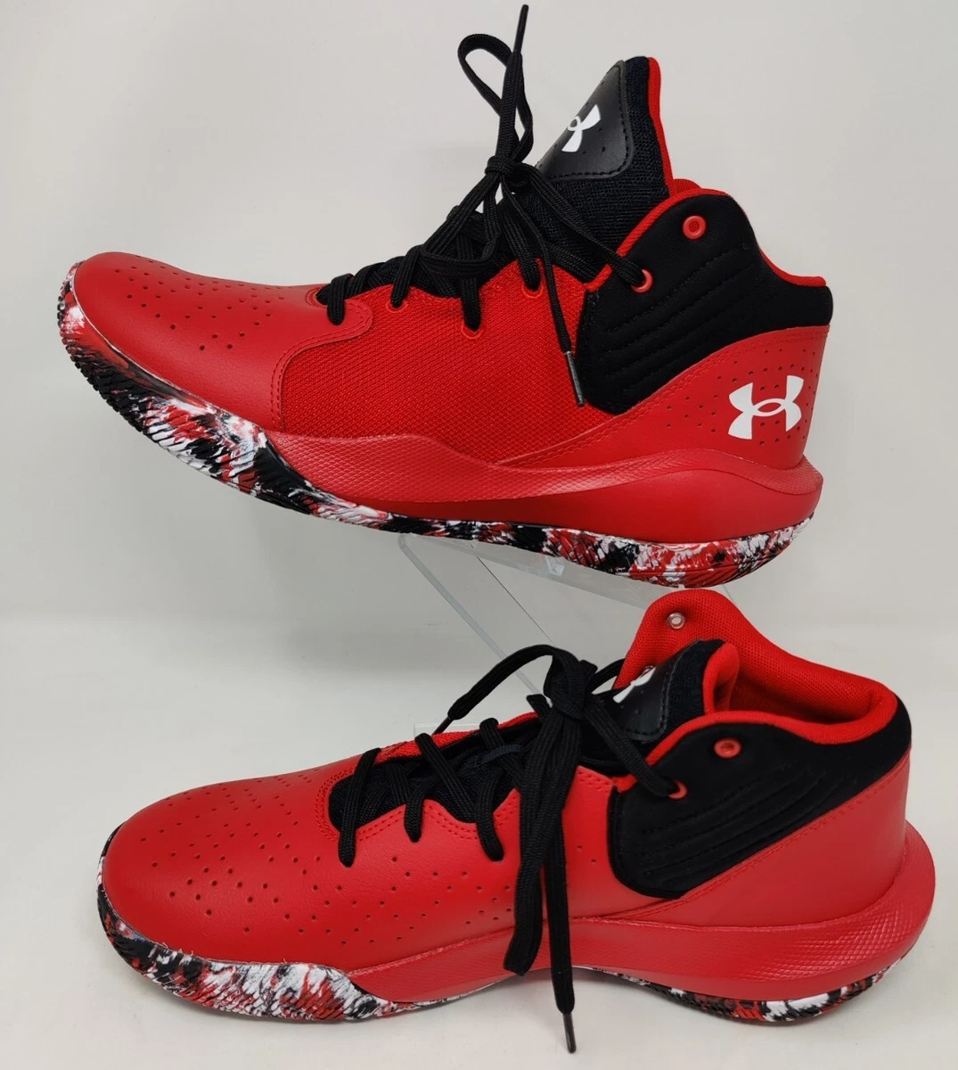 Red under on sale armour basketball shoes