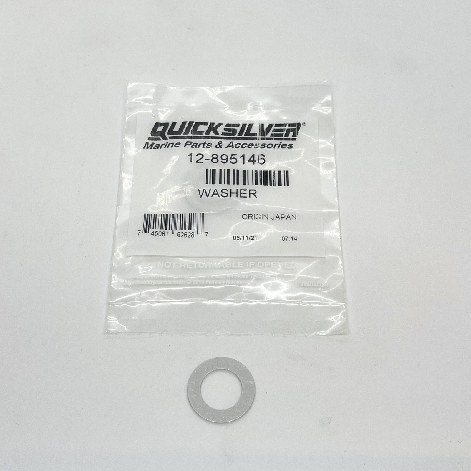 Mercury/Mariner Genuine Outboard Engine Oil Drain Screw Washer (12-895146)
