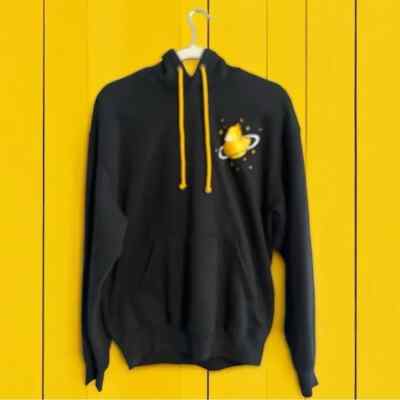 Five Hills Quackity Planet Duck Merch Hoodie in Black with Yellow