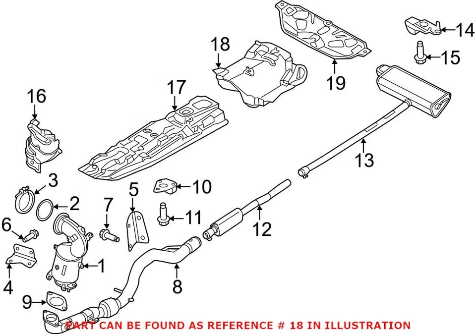 Protetor térmico de escape Mopar original do fabricante para Fiat 500X 68246764AA - Imagem 2 de 2