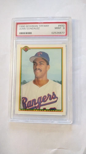 1990 Bowman Tiffany Juan Gonzalez Rookie PSA 9 Mint