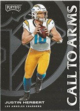 2020 Panini Playoff Justin Herbert Call to Arms SP RC Los Angeles Chargers