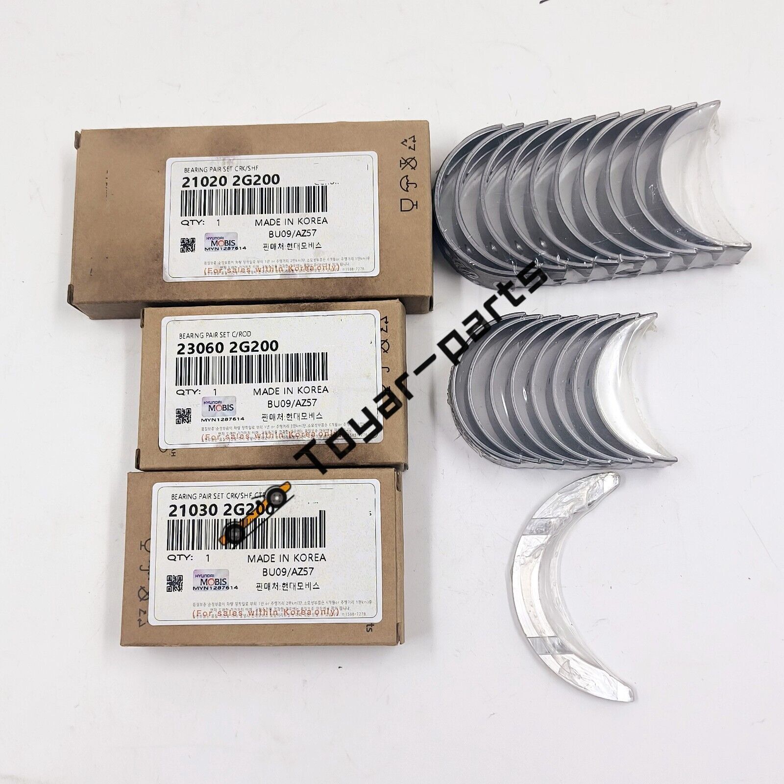 OEM Crankshaft Main&Rod Bearing Thrust Washer Kit STD For SONATA OPTIMA 2.0 2.4L