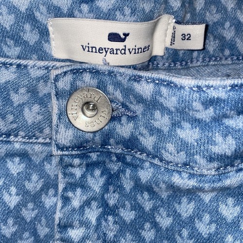 Women’s Vineyard Vines High Rise Skinny Ankle Printed Indigo Jeans Size 32 - Picture 7 of 7