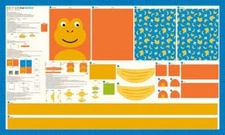 Back To School Panel Multi 20897 11 Moda  Cut Sew PANEL By Stacy Iest Hsu monkey