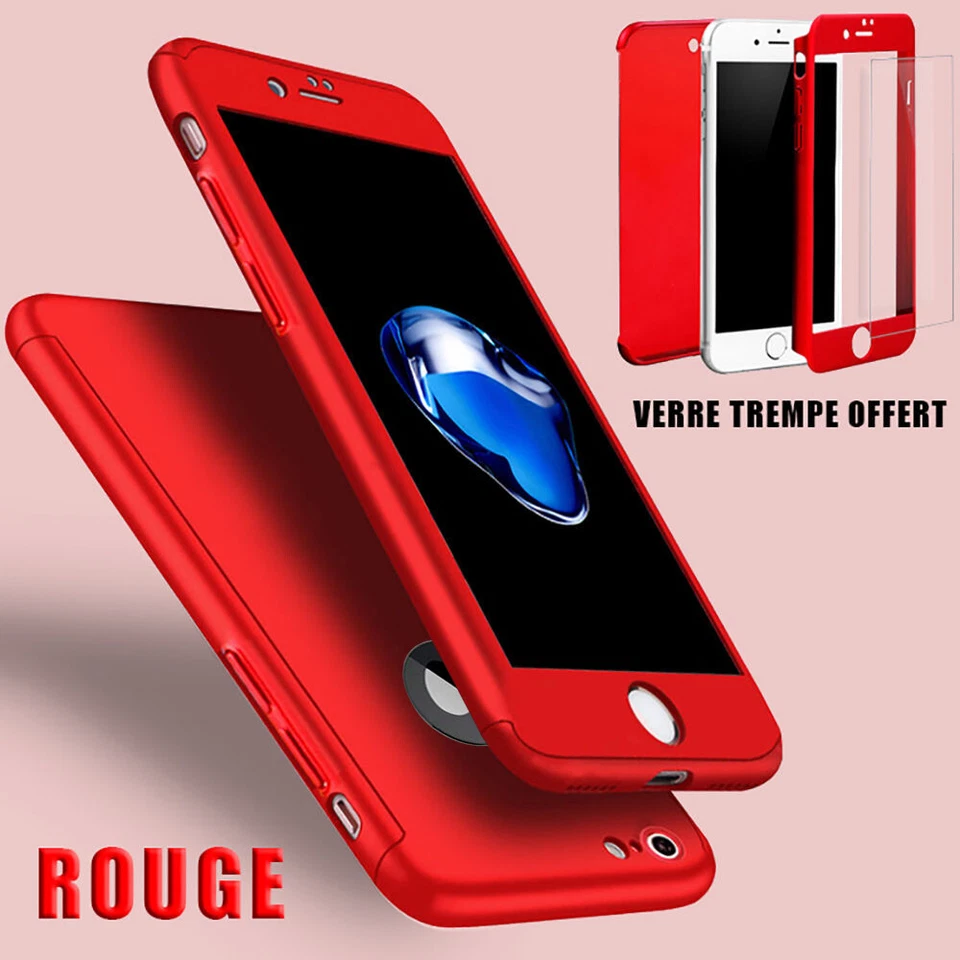 COQUE ETUI TOTAL 360 pour iPhone 6 7 8 5 XR XS MAX 11 12 PRO VITRE VERRE TREMPE - Photo 3/4