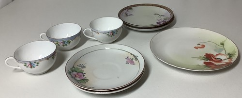 Antique Nippon Cups And Saucers Miscellaneous Lot Of 8 Pieces - Picture 4 of 10